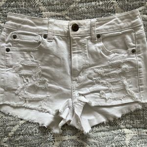 High waisted White American Eagle Shorts
